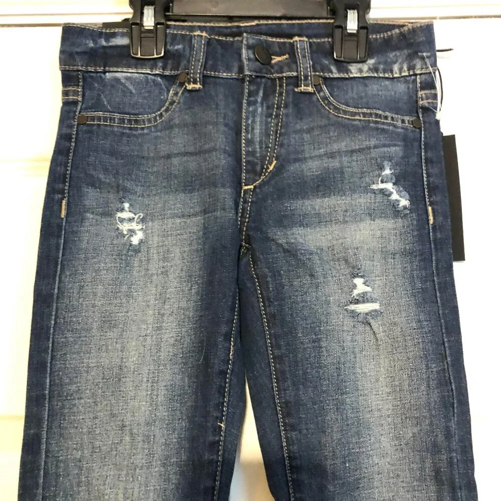 NWT JOE'S JEANS The Jeggings Jeans Ultra Slim Fit Destroyed Dark Wash 10